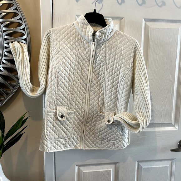 Ivory quilted, Effeci, dressy jacket - Picture 2 of 6